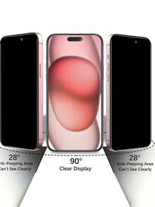 2 piezas Protector de pantalla de privacidad para iPhone 6/7/8/11/12/13/14/15/16 Pro Max, Plus y 16e - Vidrio templado 9H anti-espía, resistente a arañazos, compatible con fundas
