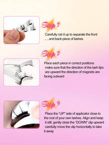 Waloshow 1 par magnetiska ögonfransar utan lim, återanvändbara, enkla för nybörjare, tidsbesparande, bekväma, lämpliga för alla hjärtans dag, skolstart, jul, halloween, dejter, fester - Spikiga Manga-fransar - Visa 7