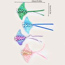1pc Ocean Fish & Octopus Shape Cat Doll With Catnip, Plush Feather Interactive Doll For Cats To Play And Relieve Boredom - Multicolor - View 14