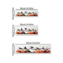 1pc Halloween Themed Faucet Mat - Ghost And Pumpkin Pattern, Absorbent Polyester Drain Mat, Suitable For Kitchen And Bathroom Sink, Waterproof Slip-Resistant Surface Protection