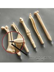 5 支创意骨头形圆珠笔 - 送给护士、医生和办公室的完美礼物，可爱的医疗笔记本笔用品学校用品，返校 - 彩色 - 查看 4