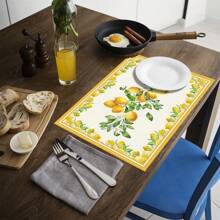 1pc/4pcs/6pcs Vintage Country Style Pattern Printed Linen Placemats, Suitable For Dining Table, All Season Home Decor, Modern Washable Tabletop Mats, Room Decoration, Placemats, Coasters, Kitchen Dining Mats, Party Supplies, Ideal Gift
