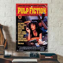 低俗小说 - 电影海报帆布画墙面艺术，适用于家居装饰、节日和生日礼物、办公室装饰、布置艺术品