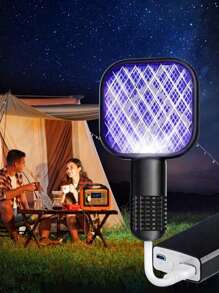 1 Stück USB-Moskito-Klatsche-Falle mit UV-Licht, tragbares Insekten-Schläger-Moskito-Killer-Lampe für Zuhause, Outdoor, Auto, Camping, Reisen, Hotel - Schädlingsabwehr