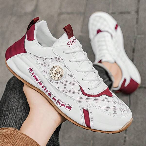 Sneaker da coppia sportive di lusso su misura di alta gamma con suola chunky