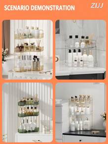 1 Pc 90° Corner Bathroom Countertop Organizer - Vanity Tray For Bathroom & Kitchen