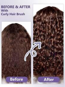 Cepillo definidor de rizos, cepillo para cabello rizado para rizos, ondas y espirales, definir, dar volumen, desenredar rizos de mujeres y niñas, reduce el tirón y el frizz del cabello