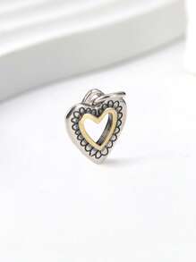 1 buc simplu și unic 925 Sterling Silver Heart Vintage Charm DIY pandantiv delicat bijuterii cadou pentru femei sau bărbați