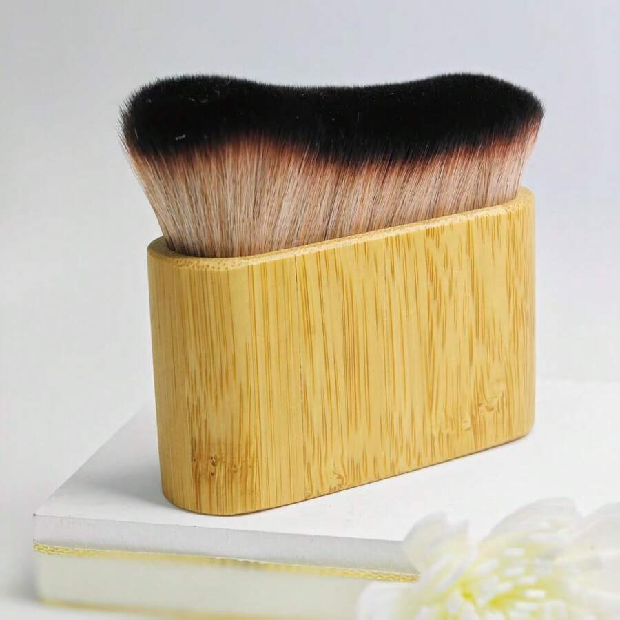Natural Bamboo Handle Multi-Color Soft Bristle Face & Body Brushes - Maple - View 1