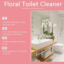 Blumen duftender Toilettenreiniger, Badezimmer Toilettenreinigungsmittel, Blumenduft, entfernt Gerüche und Flecken