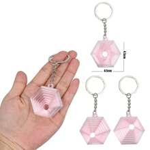 Breloc cu inel de decompresie hexagonal geometric imprimat 3D, vârfurile degetelor în formă geometrică se pot transforma și transforma liber jucărie de decompresie portabilă