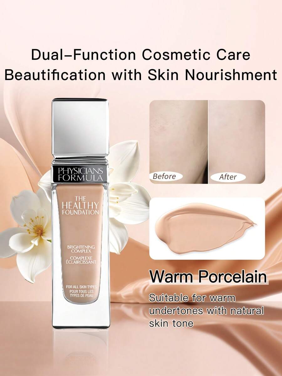 Physicians Formula Oil-Control Longwear Formula, Buildable Coverage For Oily Skin, Corrects Uneven Skin Tone With Smudge-Proof Wear, Creating A Natural Soft-Focus Cream Skin Finish, Warm Beige, 30ml - Warm White - View 1