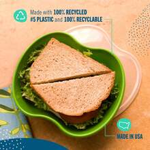 Recipiente de almacenamiento de alimentos, Juego de 2, Garantía de calidad Azul aguamarina 5MZ8 - Naranja - Ver 3