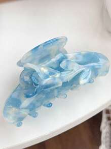 1pc New 3D Tulip Flower Clamp Hair Clip, High-Grade Acrylic Double-Sided Floral Hair Claw, Minimalist Hair Accessory