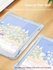Minimalist Pink Floral Pattern Tablet Protective Case, Compatible With IPad 9.7/10.2/10.5/10.9/12.9/Pro 11 (10th Gen), Galaxy Tab S6 Lite 10.4", Kindle Paperwhite (12th Gen, 2024), Kindle (11th Gen, 2022), Soft Shock-Proof Protection, Smart Stand/Auto Wake/Sleep Function - Multicolor - View 6
