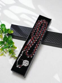1 件 45 珠 10 毫米透明亚克力 Tasbih/Misbaha 祈祷珠手链，简约设计，适合穆斯林日常祈祷，情侣礼物，适合礼拜、节日 - 彩色 - 查看 4