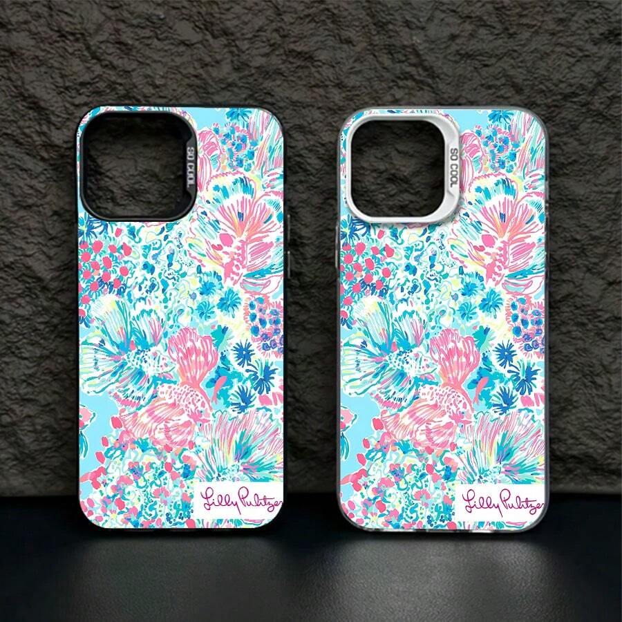 Pretty Beach Fish Print Element-Design Phone Case, Suitable For IPhone Models 16, 15, 14 Pro Max, 13, 12, 11, XR, XS Plus Phone Cases, Made Of TPU Silicone Material, Providing Shock And Drop Protection, With Drop Protection Function, And Has A Very Good Hand Feel. It Is The Most Suitable Gift For Family, Friends, And Loved Ones. - Black LB22 - View 1