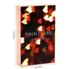 1pc Twin Flame Love Notes Tarot Cards, Oracle Card Game For Family Gathering & Entertainment - Pink - View 3