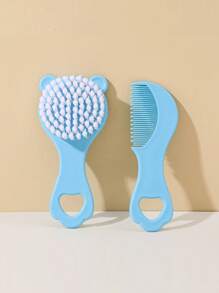 2pcs/Set Baby Cartoon Bear Brush Set, Newborn Baby Anti-Dandruff Brush