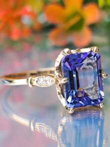Luxury Elegant Engagement Ring,Unique Rings Jewelry For Women Bridal Ring Anniversary Gift For Her(No Box )