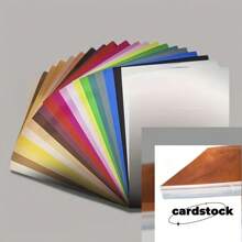 50 piezas/30 piezas/20 piezas Cartulina texturizada metálica de colores en tamaño A5, cartulina reflectante de colores mixtos, peso de 150g, adecuada para hacer tarjetas de felicitación, scrapbooks, manualidades DIY, origami DIY, pintura, artículos de corte y útiles escolares, vuelta al cole