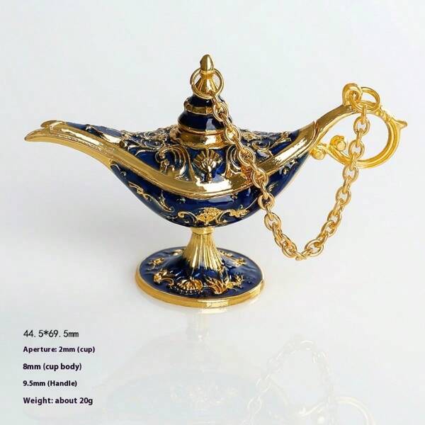 1pc Lamp Decoration - Vintage Pattern Design - Wishing Lamp - European Style Home Decor Craft - Ornament - Perfect Gift