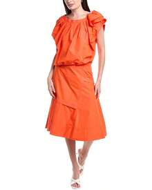 3.1 Phillip Lim Poplin Midi Dress - Red - View 2