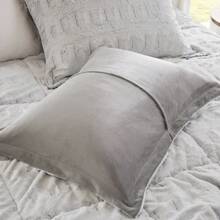 2/3 Pieces Soft Plush Gia Long Faux Fur Design Comforter Set, Mid Century, Modern All Season Down Alternative Bedding Set With Matching Sham, Christmas Thanks Giving Gifts - Xám/Trắng - Xem 5