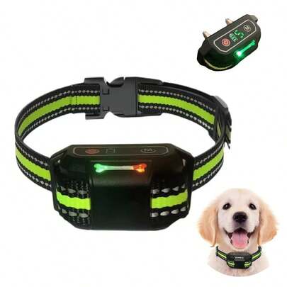 Collar anti ladridos recargable con pitido, vibración y descarga eléctrica, collar antiladridos humano para perros pequeños, medianos y grandes con 5 niveles de sensibilidad ajustables, un regalo para mascotas