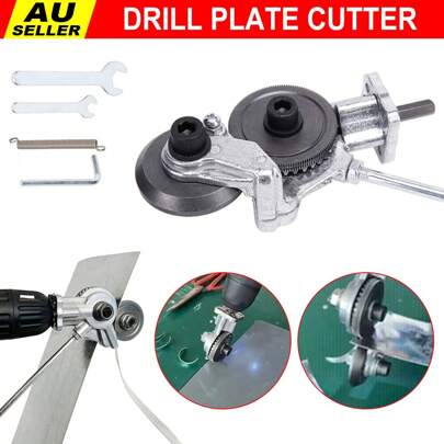 Precise Cutting Electric Drill Plate Cutter Sheet Nibbler Shears Tool Attachment Electric Drill Plate Cutter Sheet Metal Cutter Steel Nibbler Precise Cutting