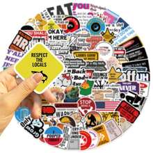 100 张搞笑恶作剧表情包贴纸包 | 西方贴纸，高品质贴纸，适用于剪贴簿、涂鸦贴纸、日记本、笔记本电脑、保险杠、滑板、水瓶、电脑、卡通、安全帽、汽车贴纸，贴纸可以为您的生活带来很多乐趣，是送给成人的完美礼物 - 彩色 - 查看 4