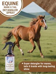 GJYC PET Horse Mane & Tail Detangler Spray | Quick Detangle & Moisturize For Show-Ready Coats | 6.76 Fl Oz | Sericin & Panthenol Formula With Calendula Extract | Cruelty-Free, For All Horses