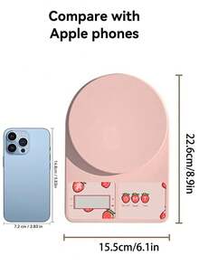 Precise Digital Kitchen Scale, Suitable For Cooking And Baking - Stylish Color Design, Easy-To-Read Display, AAA Battery Powered, Ideal For Recipe Preparation And Health Tracking, Kitchen Food Scale