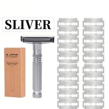 Adjustable Manual Razor Shaver, Double Edge Razor, Friendly R For Body & Face, Reusable Razor, Close And Smooth Wet Shaving, Adjustable Blade Angle, With 20 Blades, Idea Gitf Father And Boy Friend
