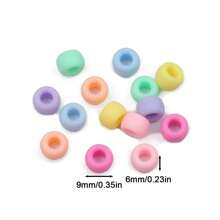 200/400 stuks diverse mini-paardenkralen, 6x9 mm, geschikt voor doe-het-zelf sieraden maken en knutselen, effen kleur, doe-het-zelf sieraden, armbanden, kettingen, sleutelhangers, decoratieve accessoires