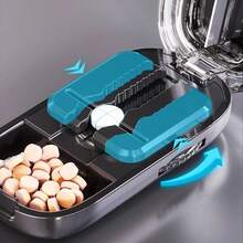 New Quartering Pill Cutter Storage Box Portable Drug Tablet Medicine Dustproof Divider Organizer Crusher Pill Cutter - Multicolor - View 6