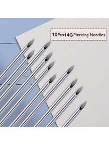 Ear Nose Piercing Needles 10Pcs Piercing Needles 12G 13G 14G 16G 18G And 20G Hollow Needles For Ear Nose Navel Belly Nipple Lip Tongue Piercing Kits Piercing Tools