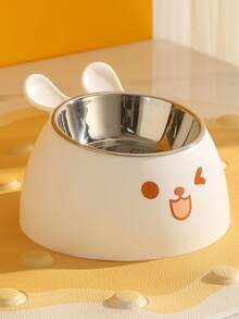 1pc Cat Bowls, Dog Food Bowls, Double Bowls, Dog Bowls, Rice Bowls, Cat Rice Bowls, Slanted Mouth Water Bowls To Prevent Spilling, Cat Food Bowls, Pet Supplies - Multicolor - View 12