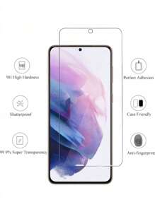 3 piezas de protector de pantalla de alta definición compatible con Samsung S25FE/S24Ultra/S22/S23, con soporte para desbloqueo de huella digital, regalo para cumpleaños, familia y amigos, de vidrio templado, accesorio para teléfono