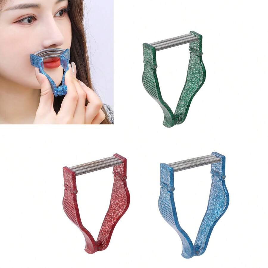 1 buc. Aparat de îndepărtare a părului facial reutilizabil pentru femei, specializat pentru îndepărtarea părului de pe buze, bărbie, obraz, gât, potrivit pentru față