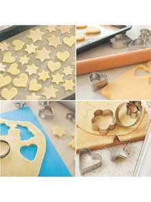 30 件套饼干切刀套装、迷你饼干切刀套装、家用饼干切刀、面团切刀、蛋糕皮切刀和水果切刀