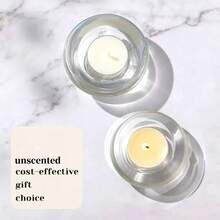 12/108 件白色/红色茶蜡烛，燃烧时间 4 小时，大豆蜡，预蜡且无烟 - 非常适合圣诞节、万圣节、生日、情人节、母亲节和父亲节礼物，精美礼品包装，礼品蜡烛 | 多功能礼品选择 | 单芯蜡烛 | 生日派对，冥想瑜伽 - 白色 - 查看 6