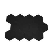 YUNRUX 12* Acoustic Panels Hexagon Acoustic Panels Sound Absorbing Acoustic Panels Sound Insulating Panels Wall Panels - Black - View 4