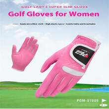 1 Pair PGM ST009 Golf Gloves Ladies Microfiber Soft Breathable Sports Gloves For Both Hands - ST009-pink - View 8