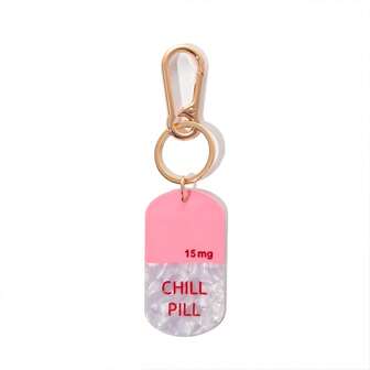 Personalized Fashion Nurse And Doctor Gift Pink Chill Pill Bag Charm Keychain
