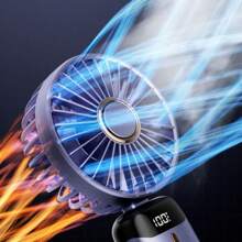 New Handheld Small Fan USB Portable Digital Display SilentOffice DeskStudent On Dormitory Charging Outdoor Fan,1PC Portable Handheld Fan, With LED Display, Handheld/Neck/Desk 3 In 1 Personal Small Fans, 90° Foldable Desk Fan With Base, 5 Speed Lash Fans Makeup Fan For Women Mini Portable USB Fans With 6 Speeds