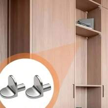 10PCS/50PCS Metal Shelf Support Pegs - Easy Install Cabinet Shelf Brackets For Kitchen, Wardrobe, Closet, Bookshelf - Versatile Shelving Hardware Anchors