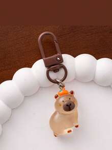 1 件/4 件卡通夜灯可爱水豚钥匙扣夜光吊坠情侣钥匙扣树脂装饰动物钥匙扣小吊坠包饰装饰吊坠汽车钥匙扣钥匙圈装饰配件，生日派对毕业典礼活动礼物赠送礼物。汽车配件哥特 Y2k