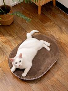 Almohadillas Ovaladas Para Rascar y Cama Para Gatos, Juguetes Para Gatos - Marrón - Ver 6