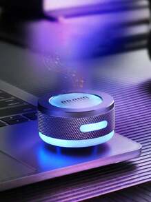 1 buc nou difuzor Bluetooth cu conducție osoasă, formă de carcasă metalică cu ventuză, tun de sunet mic, mini subwoofer, difuzor portabil magnetic metalic, tun de oțel mic, volum mic